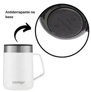 Caneca Térmica Street Aço Inox 414ml - Branco Contigo