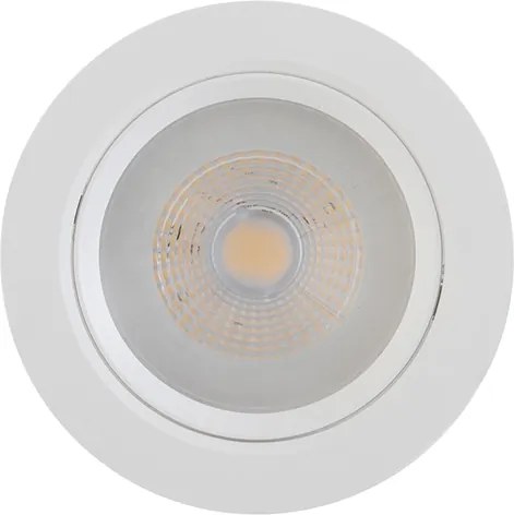 Plafon Led De Embutir Abs Branco 12w 3000k Easy