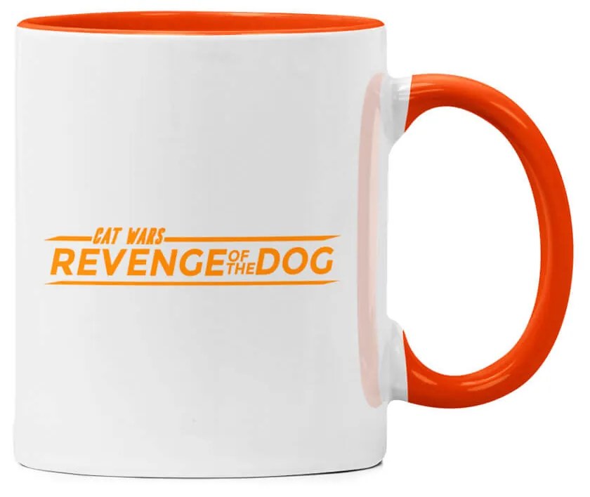 Caneca Cat Wars The Vet Geek Nerd Branca com Alça Laranja