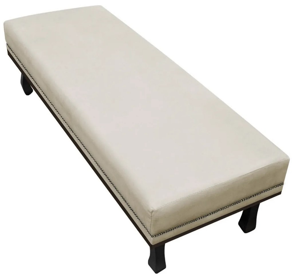 Calçadeira King Orlando P02 195 cm para cama Box Linho - ADJ Decor