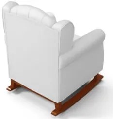 Kit 02 Poltronas Amamentação Base Madeira Balanço Lucy Z39 Sintético B