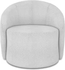 Sofá 3 Lugares 180cm Wendi e Poltrona Steve Boucle Cinza I01  - Mpozen