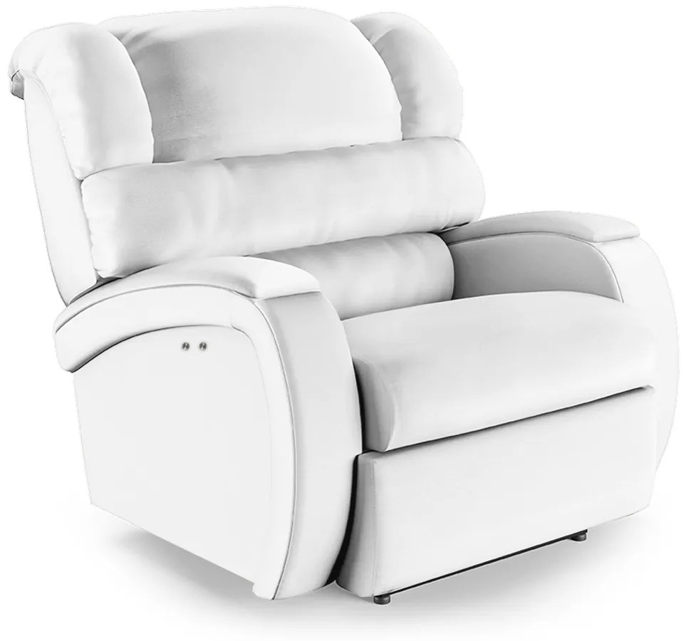 Poltrona do Papai Reclinável Napoli Power Touch Massagem PU FH1 - D'Rossi - Branco