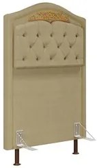 Cabeceira Cama Box Solteiro 90cm com Tachas Imperial J02 Linho Areia -