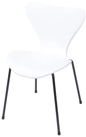 Cadeira Jacobsen Series 7 Polipropileno Branco com Base Metal - 55942 Sun House