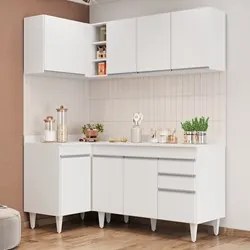 Armário de Cozinha Modulado de Canto Direito 4 Peças CP38 Balcão com T