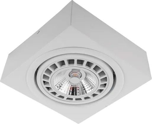 Plafon Sobrepor Aluminio Ar111 12W 7Cmx16cm - BRANCO