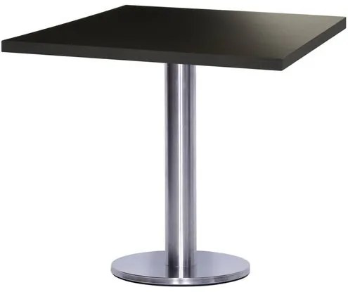 Mesa Georgia 60 cm Tampo Preto Quadrado Base Big em Inox - 39134 Sun House