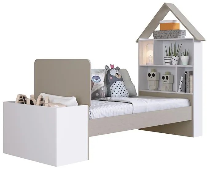 Cama Quarto Infantil Baú E Estante Children's House - Branco