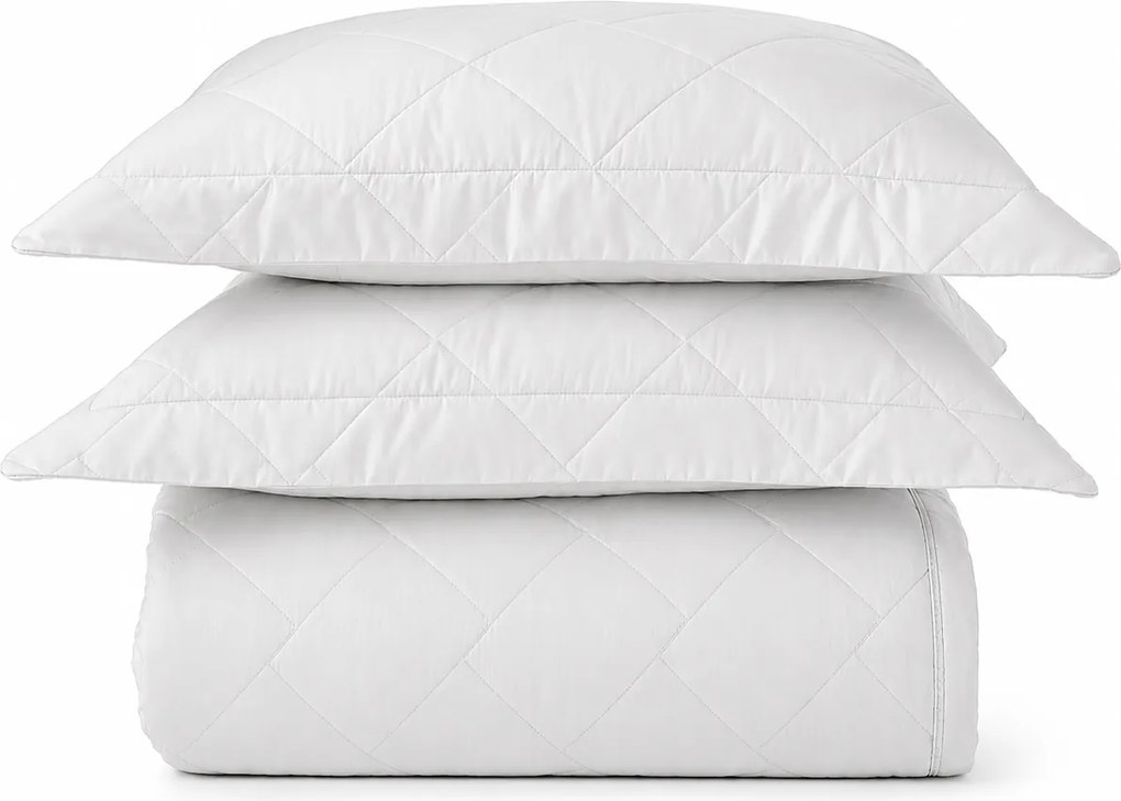 Colcha C/ Porta Travesseiro Kacyumara 300 Fios Montrelle Branco  King