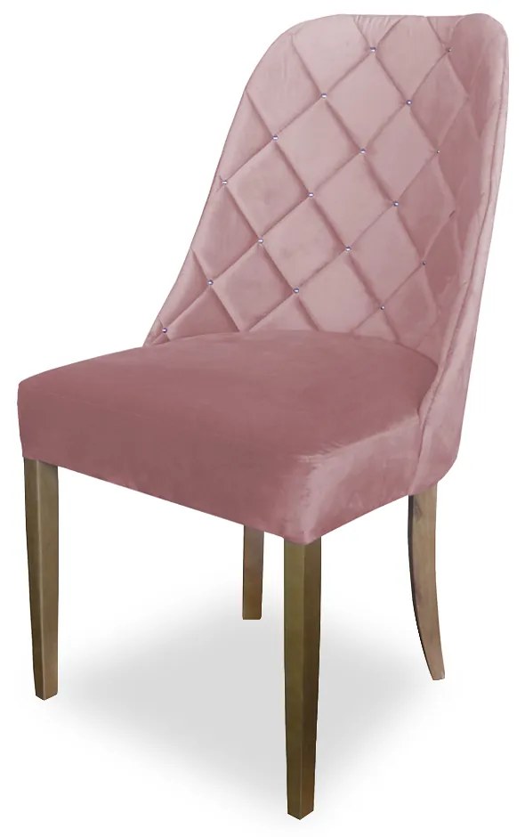 kit com 6 Cadeiras de Jantar Dublin Suede Rose
