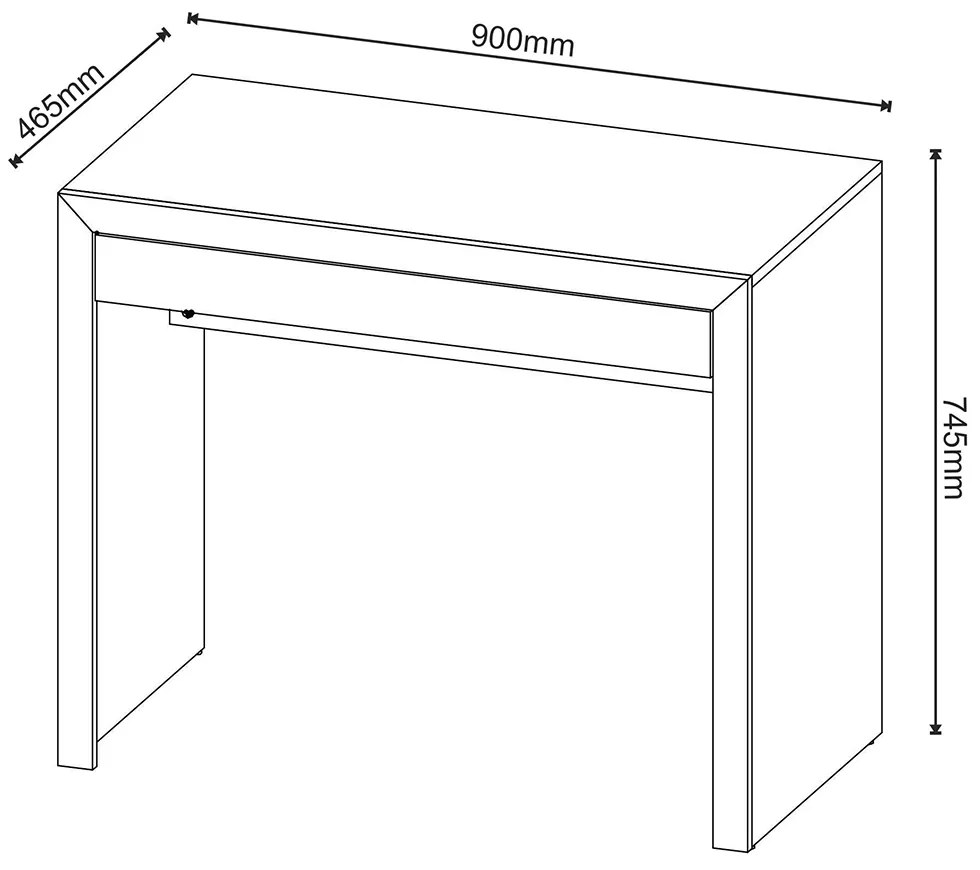 Mesa para Escritório Home Office ME4107 MDP Amendoa G69 - Gran Belo