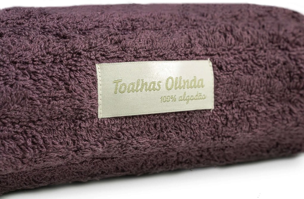 Toalha de Banho Unidade 100% Algodão Fio Penteado Roxa
