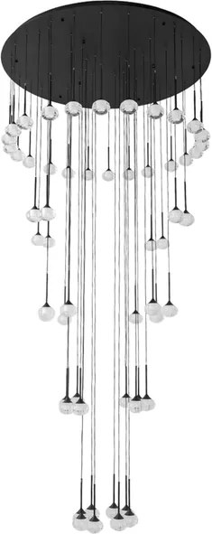 Pendente Led Aluminio Preto 200W 3000K Orvalho