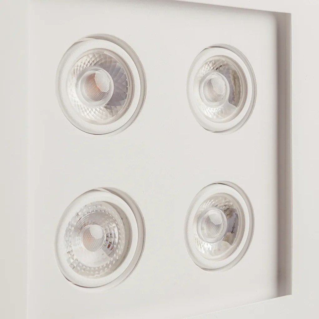 Embutido Bore Pro 62X62X11Cm 04Xpar20 Led 49,2W Bivolt | Usina 19202/6... (BT - Branco Texturizado, 4000k)