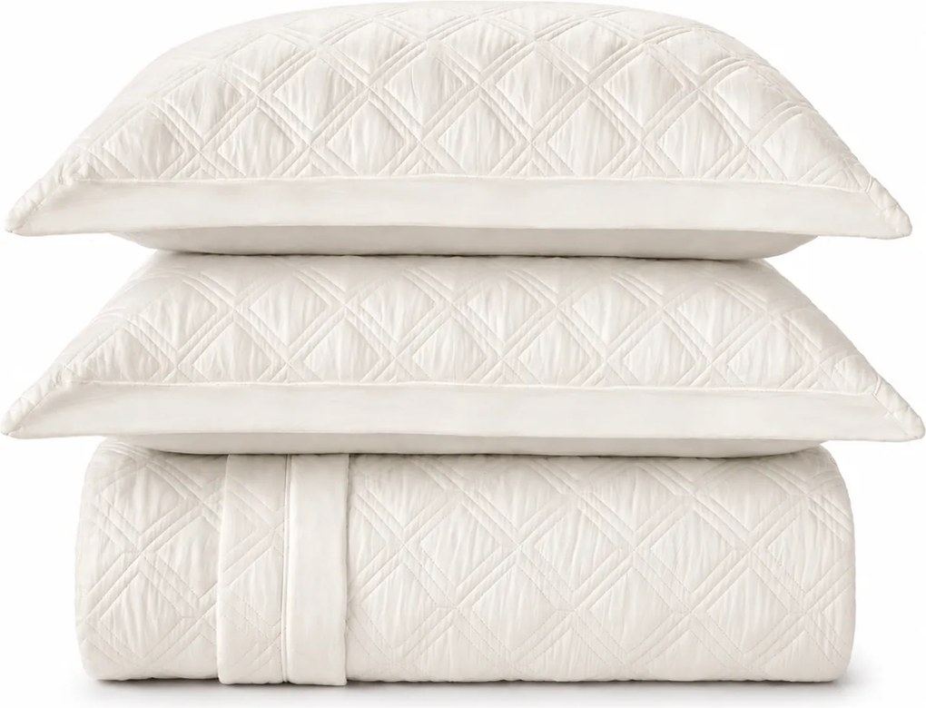 Colcha C/ Porta Travesseiro Literie Mist - Off White King