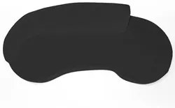 Sofá Living  3 Lugares 230cm Braço Esquerdo Mozart D06 Veludo Preto -