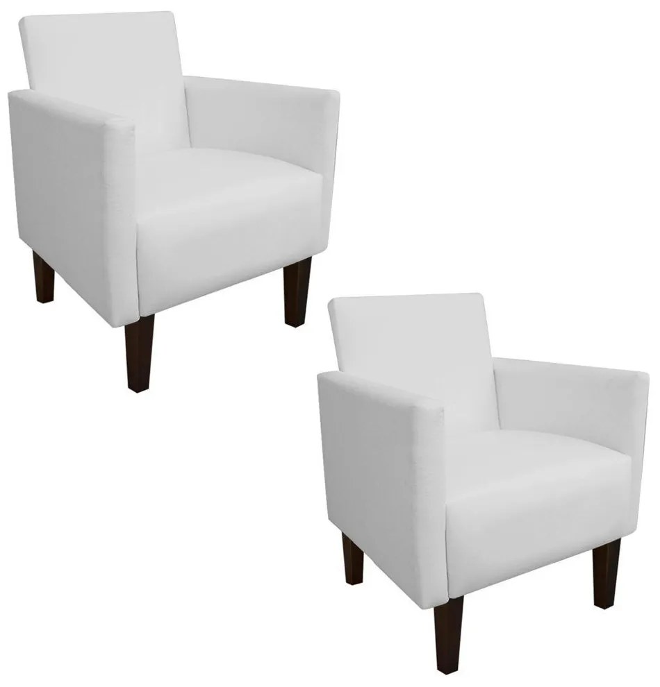 KIT 02 POLTRONAS JADE CORINO BRANCO PES
