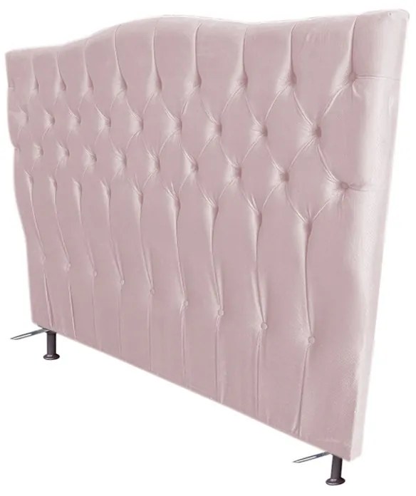 Cabeceira Cama Box Casal Queen 160cm Capitonê Sofia Suede Rosa - Sheep Estofados - Rosa