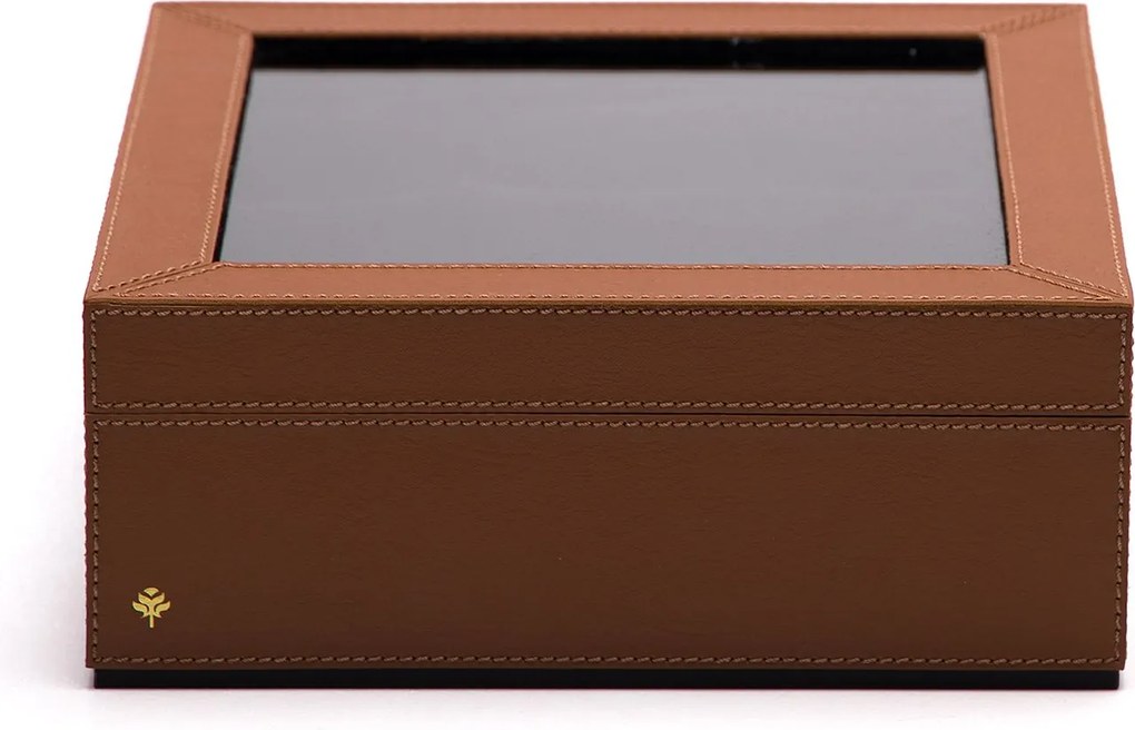 Caixa Porta Relógios Sottile Casa em Couro PU - Havana  Havana