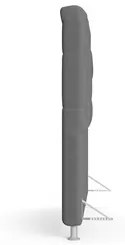 Cabeceira Casal 140cm Cristal Boucle Cinza e 2 Mesas Laterais Plaza LC