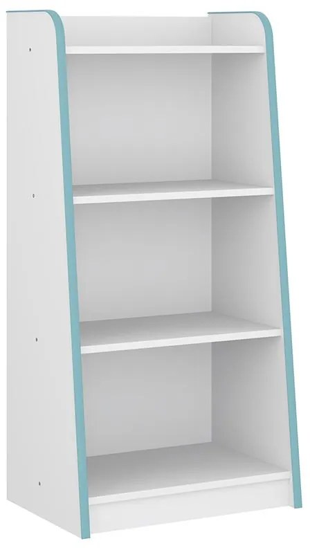 Estante Multifuncional Infantil 4 Prateleiras - Branco/azul