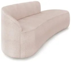 Sofá 4 Lugares Para Sala 220cm Orgânico Wendi Boucle Rose I01  - Mpoze