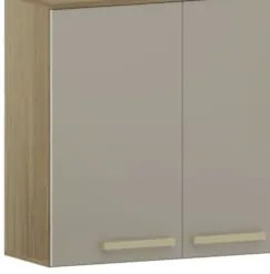 Armário de Cozinha Aéreo 120cm 3 Portas Nádia Mocca/Avelã L01 - Mpozen