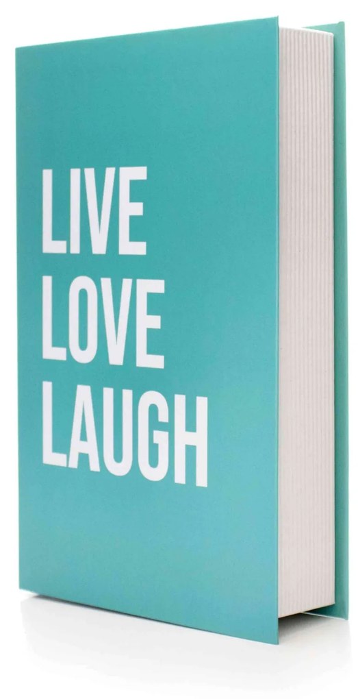 Livro Decorativo de Papel Verde "Live Love Laugh Verde" 27x17x5 cm - D'Rossi