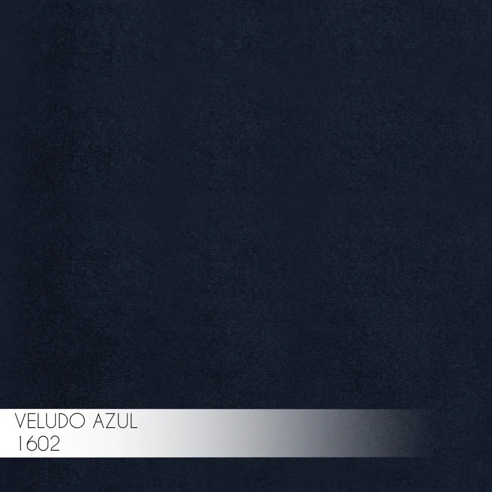 Poltrona Decorativa Sala de Estar Abel Base de Madeira Preto Veludo Azul G41 - Gran Belo