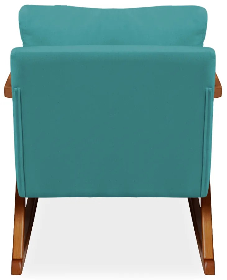 Poltrona Mona Amber Balanço Veludo Azul Tiffany