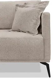 Sofá 2 Lugares 180cm Pés de Metal Vecchia S06 Linho Areia - Mpozenato