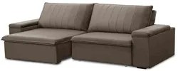 Sofá Retrátil Reclinável 3 Lugares 245cm Baluart F05 Veludo Castor - M