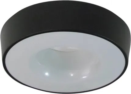 Plafon Sobrepor Aluminio Preto E27 15W Nice