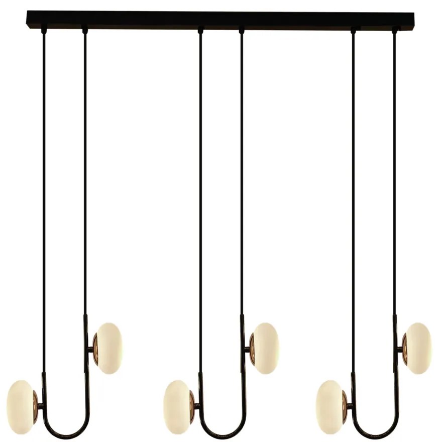 Pendente Ares 94X24X10 Led 30W - Usina 19755/6 Led (BT - Branco Texturizado, 3000k, 110v)