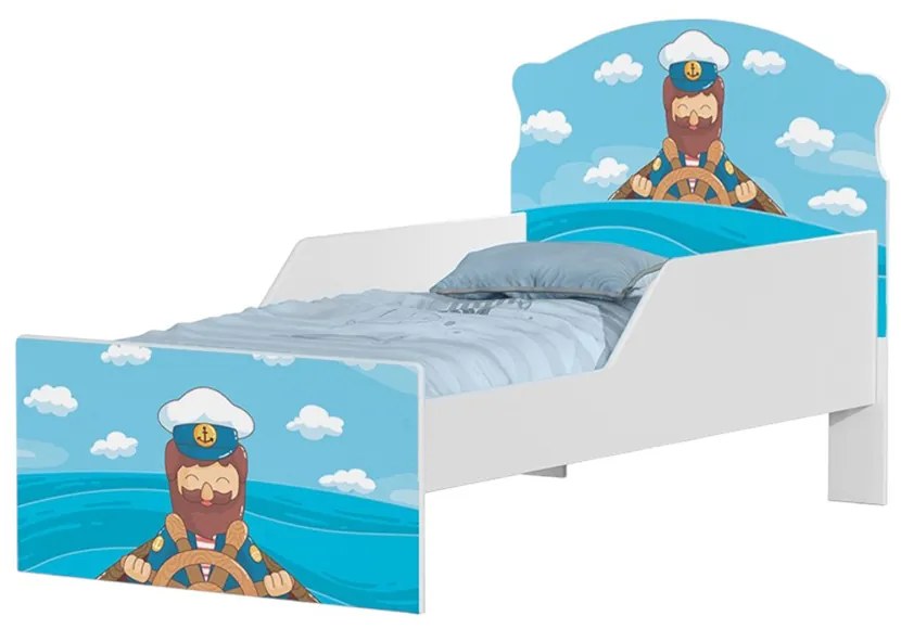 Mini Cama Infantil 153,2x79cm com Proteção Lateral Personagens K02 - D'Rossi - MARINHEIRO