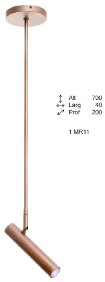 Plafon Stratus Haste Vertical 04X20X70Cm Tubo Articulado Metal Alumini... (BRANCO)