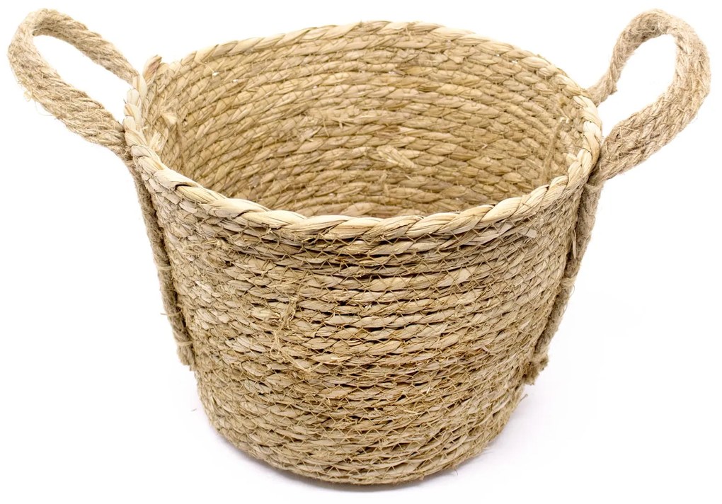 Cesto de Fibra Natural Seagrass 20x27x27 Cm - D'Rossi