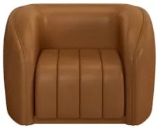 Sofá Decorativo 4 Lugares 332cm e Poltrona Meris Z32 Sintético Caramel