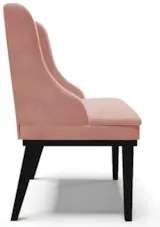 Cadeira Estofada Sala de Jantar Base Madeira Kit 8 Preto Lia Veludo Ro