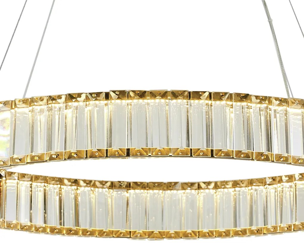 Pendente Mandala Circular Ø60Cm Led 30W 3000K Bivolt Alumínio Dourado...
