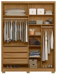 Guarda Roupa Solteiro 175cm 2 Portas Florença Z17 Freijó/Off - Mpozena