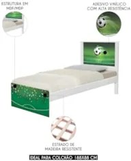 Cama Solteiro Infantil Para Colchão 188x88cm Futebol K06 - Mpozenato
