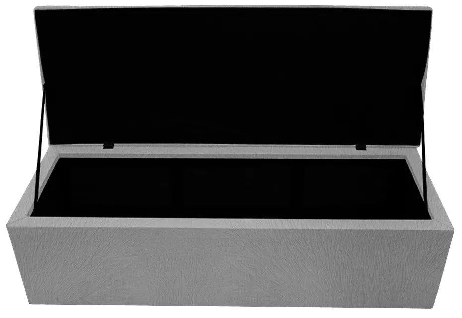 Calçadeira Copenhague 140 cm Casal Suede Cinza - ADJ Decor