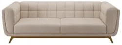 Sofá Living Decorativo 2 Lugares 180cm Bellart Z32 Linho Cru - Mpozena