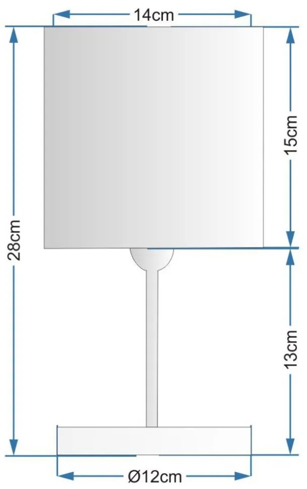 Abajures quadrados md-2008br cúpula tecido branco