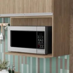 Suporte Microondas e Forno Elétrico Aéreo 60cm Itália Castanho - Lumil