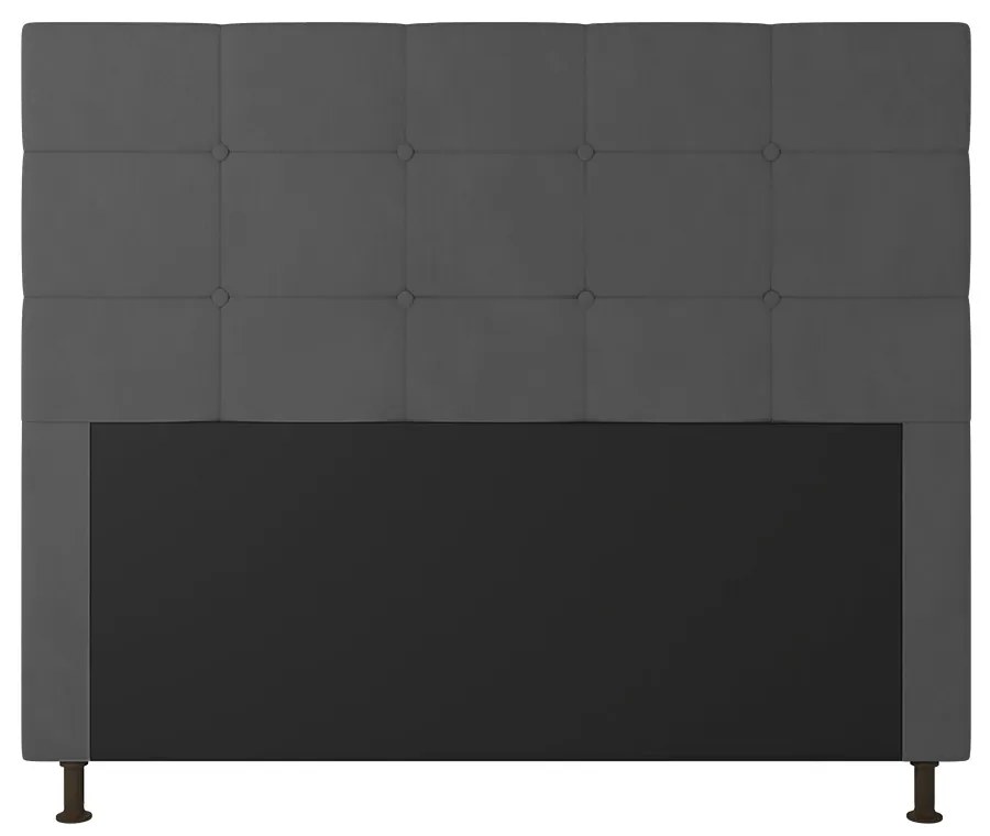 Cabeceira Stambul Para Cama Box Casal 140 cm Suede - D'Rossi - Grafite