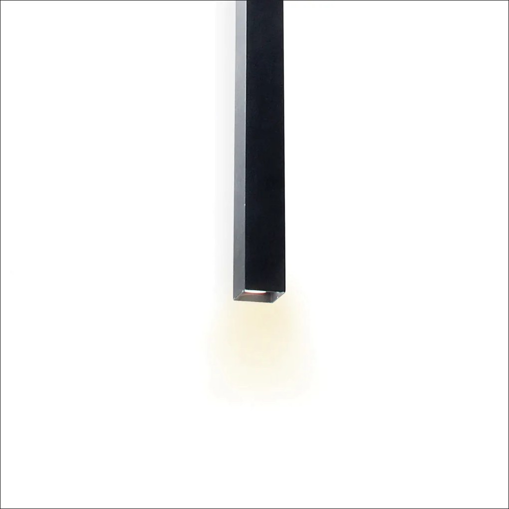 Arandela Linder Tubo Quadrado 04X05X100Cm 02Xmr11 Metal Alumínio - Old... (PRETO)