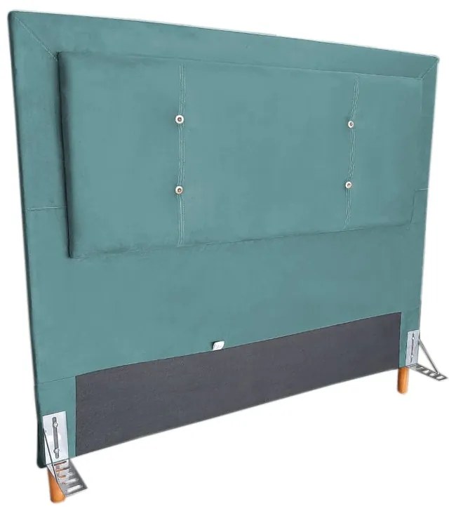 Cabeceira Cama Box King 195cm Caribe Suede Turquesa - Sheep Estofados - Água